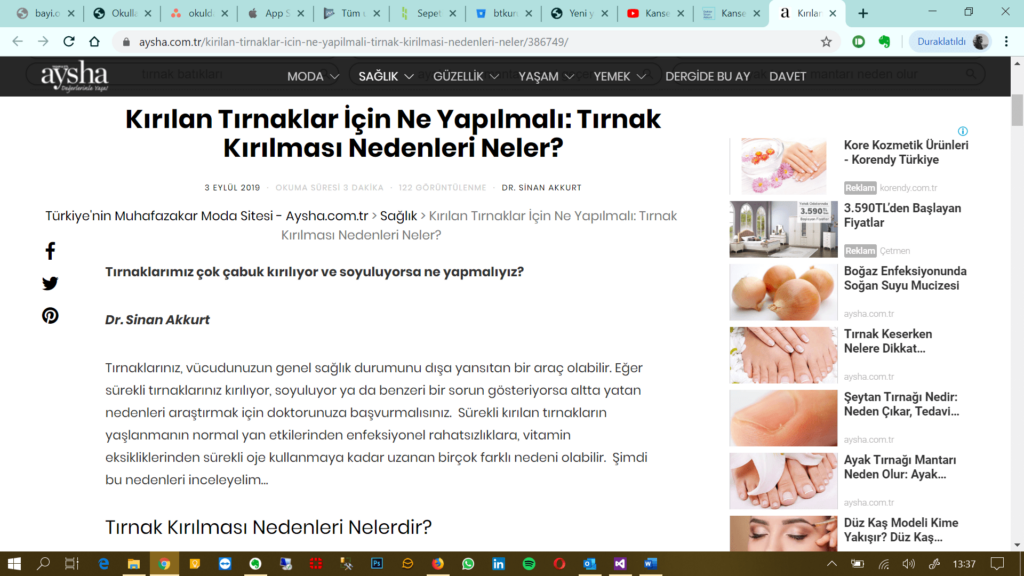 Tırnaklarımız çok çabuk kırılıyor ve soyuluyorsa ne yapmalıyız? 1 tırnak kırılması