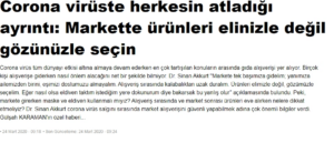 Markette Ürünleri Elinizle Değil Gözünüzle Seçin