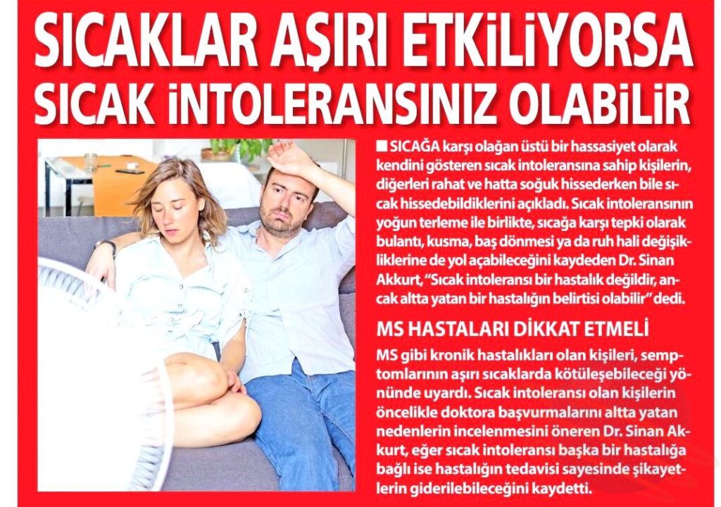 Sıcaklar aşırı etkiliyorsa sıcak intoleransınız olabilir 1 Sıcaklar aşırı etkiliyorsa sıcak intoleransınız olabilir