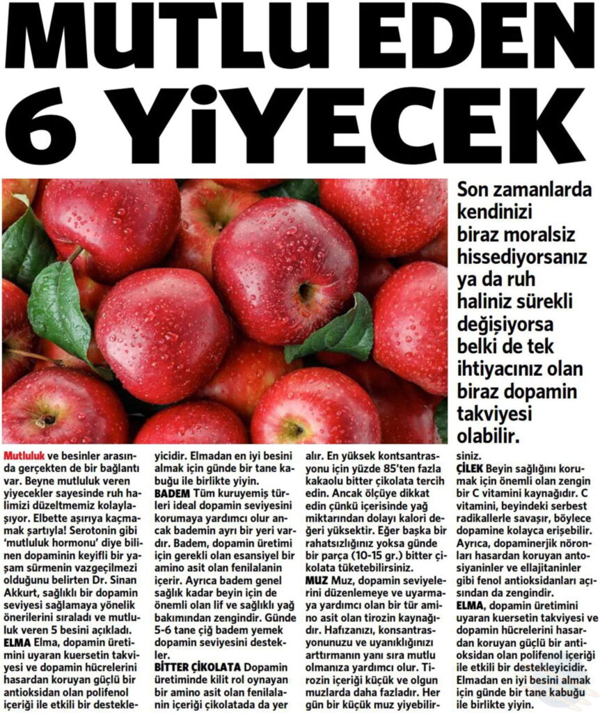 Mutlu eden 6 yiyecek 1 Mutlu eden 6 yiyecek