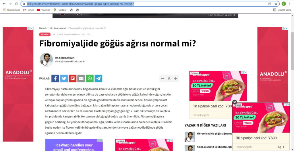 Fibromiyaljide göğüs ağrısı normal mi?