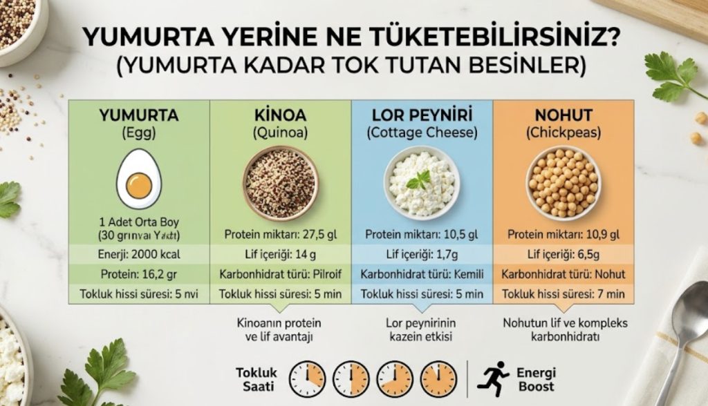 Yumurta yerine tüketilebilecek onun kadar tok tutan besin alternatifleri nelerdir? 2 Yumurta yerine tüketilebilecek onun kadar tok tutan besin alternatifleri