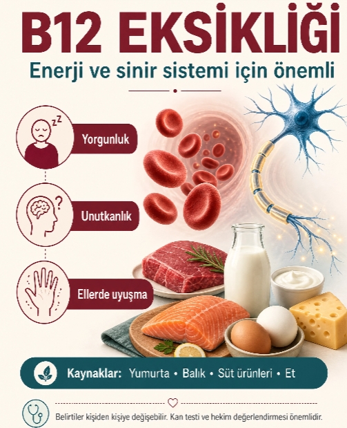B12, Demir, D Vitamini ve Magnezyum Eksikliği Hangi Belirtilere Yol Açar? 5 b12 eksikligi B12, Demir, D Vitamini ve Magnezyum Eksikliği Hangi Belirtilere Yol Açar?