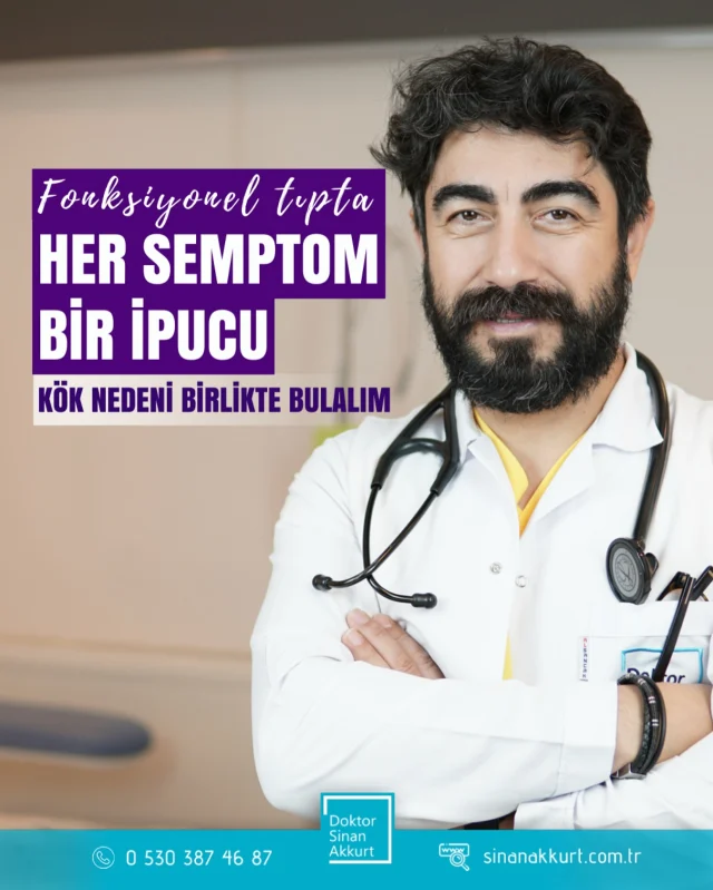 Fonksiyonel tıpta amacımız yalnızca hastalıkları tedavi etmek değil, hastalığın nedenini bulmak. Çünkü her semptomun arkasında, bedenin size anlatmaya çalıştığı bir hikâye var.
✨ Tiroid sorunları, insülin direnci, hormonal dengesizlikler, otoimmün hastalıklar, sindirim sistemi problemleri, kronik yorgunluk veya uyku bozuklukları …
Bunların hepsi bir “nedenin sonucu”.
🔍 Fonksiyonel tıpta; genetik, yaşam tarzı, beslenme, stres düzeyi ve çevresel etkenleri birlikte değerlendirerek kişiye özel bir tedavi planı çıkarıyoruz.
✔️ Kapsamlı kan, hormon, vitamin, SIBO ve mikrobiyom testleri
✔️ Kişiye özel beslenme planları
✔️ Uyku, stres yönetimi ve hareket düzenlemeleri
✔️ Toksin yükünü azaltmaya yönelik destekler
✔️ Bağışıklık sistemi ve bağırsak sağlığının güçlendirilmesi
🎯 Her bireyin genetik yapısı, yaşam öyküsü ve ihtiyaçları farklıdır. Bu yüzden standart protokoller yerine kişiye özel çözümler sunuyoruz.
📩 Detaylı bilgi ve randevu için bizlere klinik telefonlarımızdan ulaşabilirsiniz. 
📞 0232 343 55 22
📞 0530 387 46 87
#FonksiyonelTıp #BütüncülTıp #KronikHastalık #Tiroid #BağırsakSağlığı #HormonalDenge