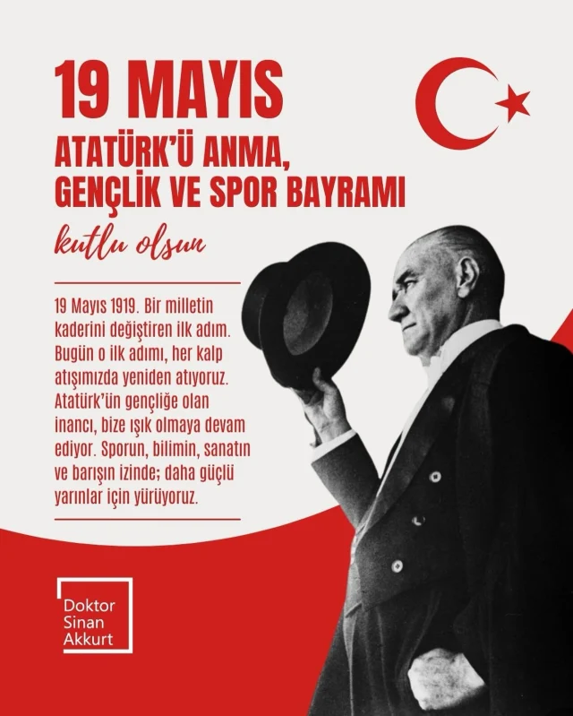 🇹🇷 19 Mayıs 1919
Bir milletin kaderini değiştiren ilk adım.
Bugün o ilk adımı, her kalp atışımızda yeniden atıyoruz.
Atatürk’ün gençliğe olan inancı, bize ışık olmaya devam ediyor.
Sporun, bilimin, sanatın ve barışın izinde; daha güçlü yarınlar için yürüyoruz.
19 Mayıs Atatürk’ü Anma, Gençlik ve Spor Bayramımız kutlu olsun!
#19Mayıs #Atatürk #GençlikVeSporBayramı #İlkAdım #GelecekGençlikte